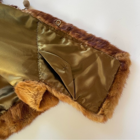 Vintage 1940’s Fur Cape Shrug Fox - Picture 15 of 16